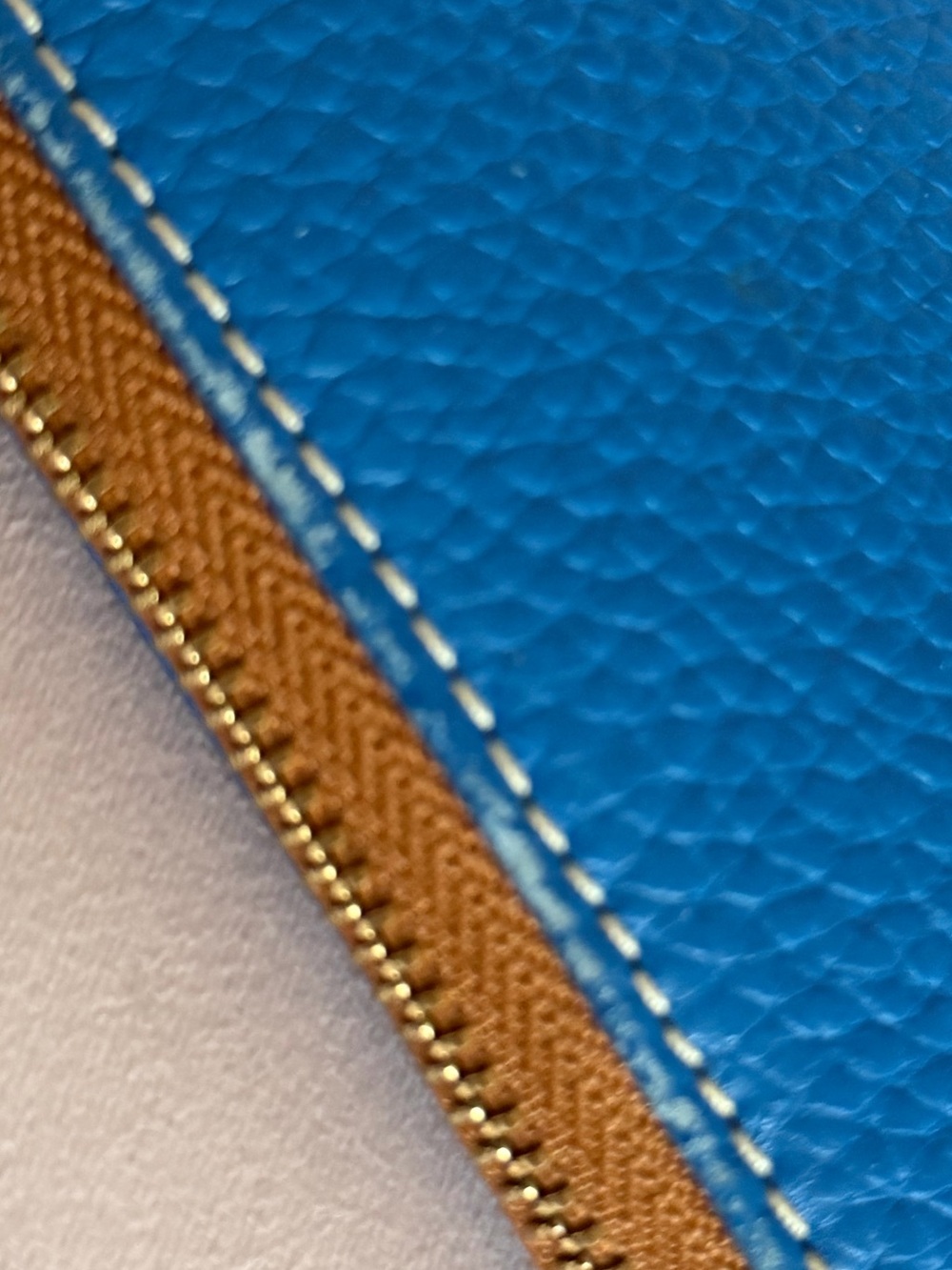 Dooney & Bourke Pebble Leather Zip Wallet in Blue - Picture 13 of 16